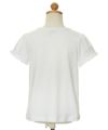 子供服 女の子 綿100％きらきらラメコスメプリントフリルつきTシャツ オフホワイト(11) トルソー背面