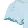 子供服 女の子 綿100％きらきらラメコスメプリントフリルつきTシャツ ブルー(61) デザインポイント2