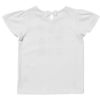 子供服 女の子 綿100％バレエシューズプリントTシャツ オフホワイト(11) 背面
