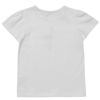 子供服 女の子 綿100％女の子＆ロゴプリントTシャツ オフホワイト(11) 背面