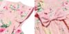 子供服 女の子 日本製綿100％花柄リボン＆フリルワンピース ピンク(02) デザインポイント1