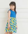 子供服 女の子 日本製綿100％レモンプリントワンピース ブルー(61) モデル画像4