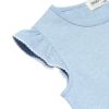 子供服 女の子 綿100％フリルつき裾ピコレースワンピース ブルー(61) デザインポイント1
