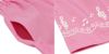 子供服 女の子 ストライプ柄音符プリント襟付きドッキングワンピース ピンク(02) デザインポイント2
