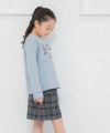 子供服 女の子 日本製チェック柄キュロットパンツ 杢ｸﾞﾚｰ(92) モデル画像4