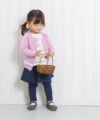 ベビー服 女の子 ベビーサイズダブルニットスカート付きスパッツフルレングススカッツ ネイビー(06) モデル画像4