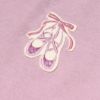 ベビー服 女の子 ベビーサイズバレエモチーフ付きティアードワンピース ピンク(02) デザインポイント1