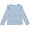 子供服 女の子 綿100％女の子＆ロゴプリントフリルTシャツ ブルー(61) 背面