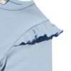 子供服 女の子 綿100％女の子＆ロゴプリントフリルTシャツ ブルー(61) デザインポイント2