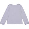 子供服 女の子 綿100％トゥシューズアップリケ付きTシャツ パープル(91) 背面