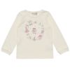 ベビー服 女の子 綿100％ベビーサイズバレエモチーフTシャツ オフホワイト(11) 正面