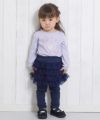 ベビー服 女の子 綿100％ベビーサイズバレエモチーフTシャツ パープル(91) モデル画像3