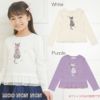 子供服 女の子 ネコプリントチュールフリルTシャツ