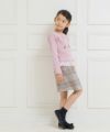 子供服 女の子 音楽会モチーフつきチュールフリルTシャツ ピンク(02) モデル画像2