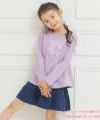 子供服 女の子 綿100％シャツコールティアードスカート ネイビー(06) モデル画像3