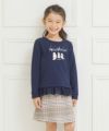 子供服 女の子 チェック柄スカート風キュロットパンツ ベージュ(51) モデル画像2