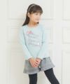 子供服 女の子 裾フリルグレンチェックキュロットパンツ ホワイト×ブラック(10) モデル画像3