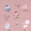 子供服 女の子 バレエモチーフ＆リボン＆お花付き裏毛トレーナー ピンク(02) デザインポイント1
