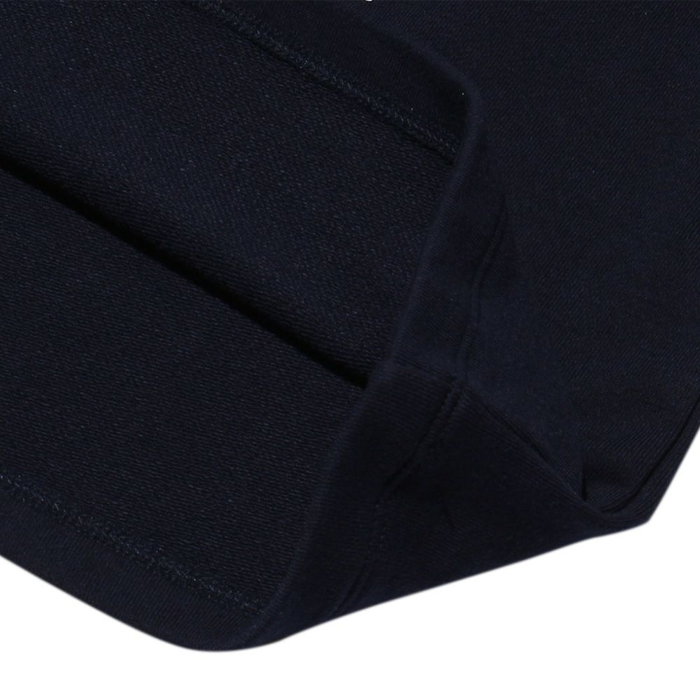 子供服 女の子 バレエモチーフ＆リボン＆お花付き裏毛トレーナー ネイビー(06) デザインポイント2