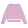 子供服 女の子 綿100％ライン＆リボン付きカーディガン パープル(91) 背面