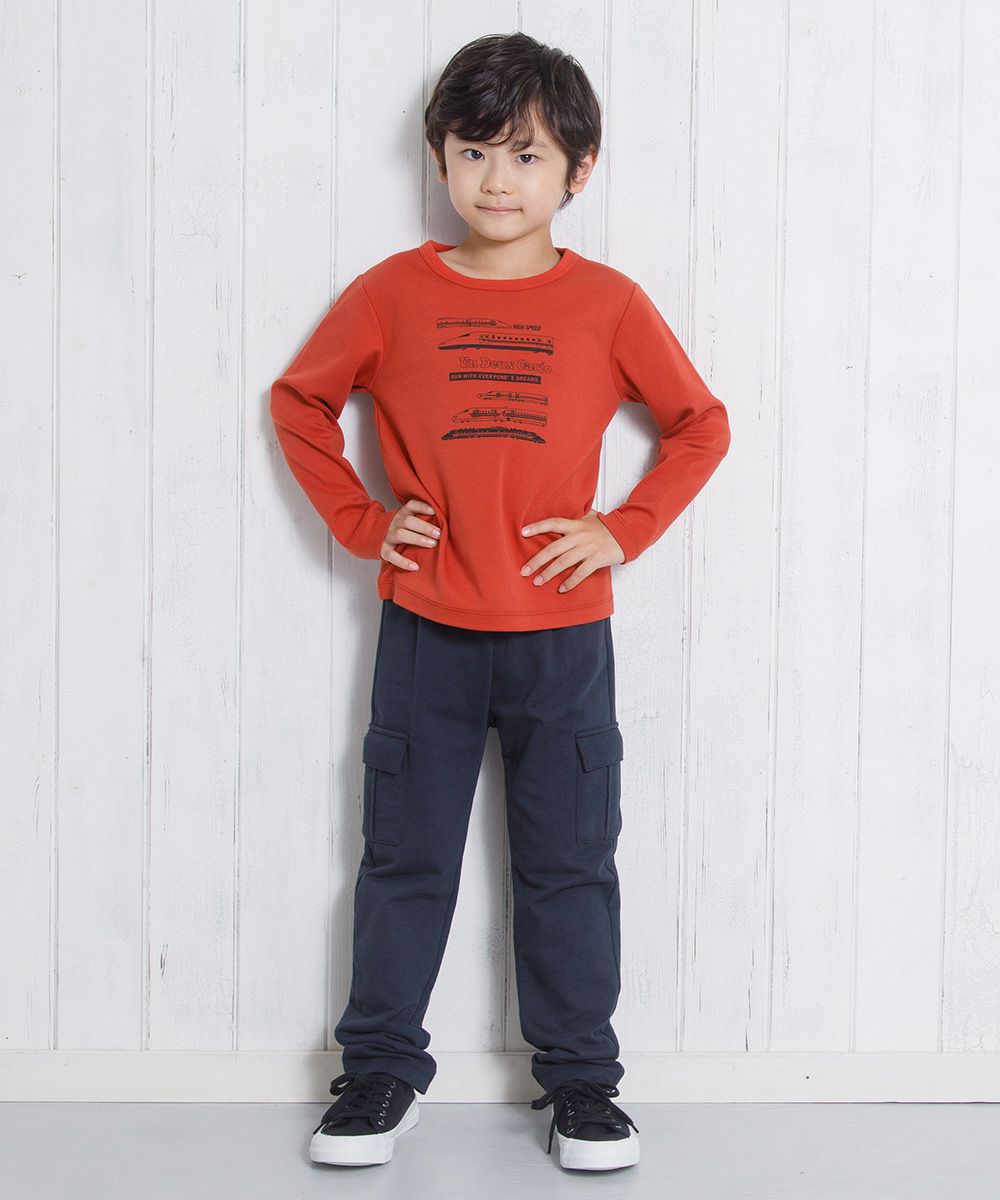 子供服 男の子 スウェットミニ裏毛カーゴパンツ ブラック(00) モデル画像4