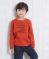 子供服 男の子 綿100％乗り物シリーズロゴプリントTシャツ オレンジ(07) モデル画像2
