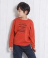 子供服 男の子 綿100％乗り物シリーズロゴプリントTシャツ オレンジ(07) モデル画像4