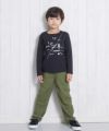 子供服 男の子 乗り物シリーズ電車プリントTシャツ ブラック(00) モデル画像2