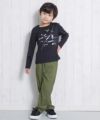 子供服 男の子 乗り物シリーズ電車プリントTシャツ ブラック(00) モデル画像4