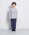 子供服 男の子 乗り物シリーズ電車プリントTシャツ 杢ｸﾞﾚｰ(92) モデル画像3