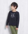 子供服 男の子 綿100％楽器シリーズドラムプリントTシャツ ブラック(00) モデル画像2