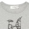 子供服 男の子 綿100％楽器シリーズドラムプリントTシャツ 杢ｸﾞﾚｰ(92) デザインポイント2