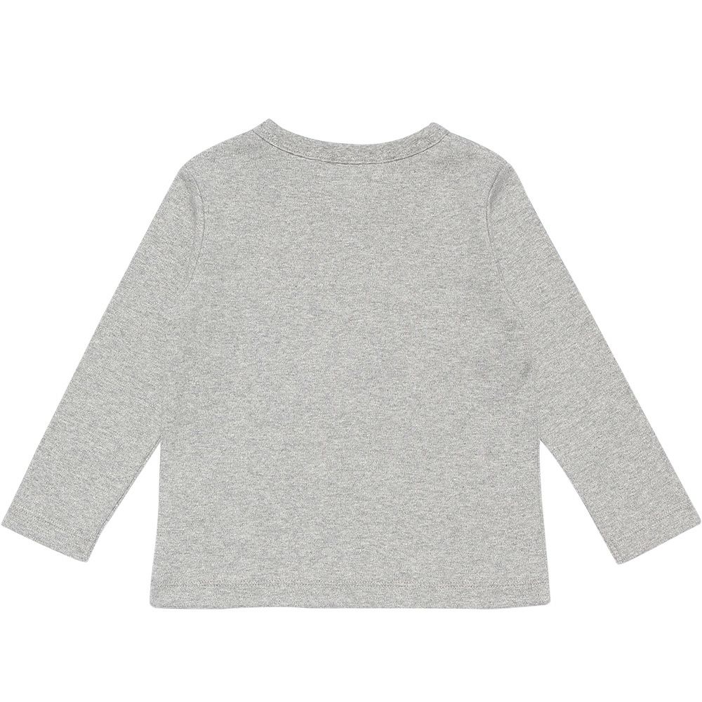 ベビー服 男の子 ベビーサイズ綿100％楽器シリーズドラムプリントTシャツ 杢ｸﾞﾚｰ(92) 背面