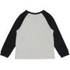 子供服 男の子 綿100％ラグラン袖Tシャツ 杢ｸﾞﾚｰ(92) 背面