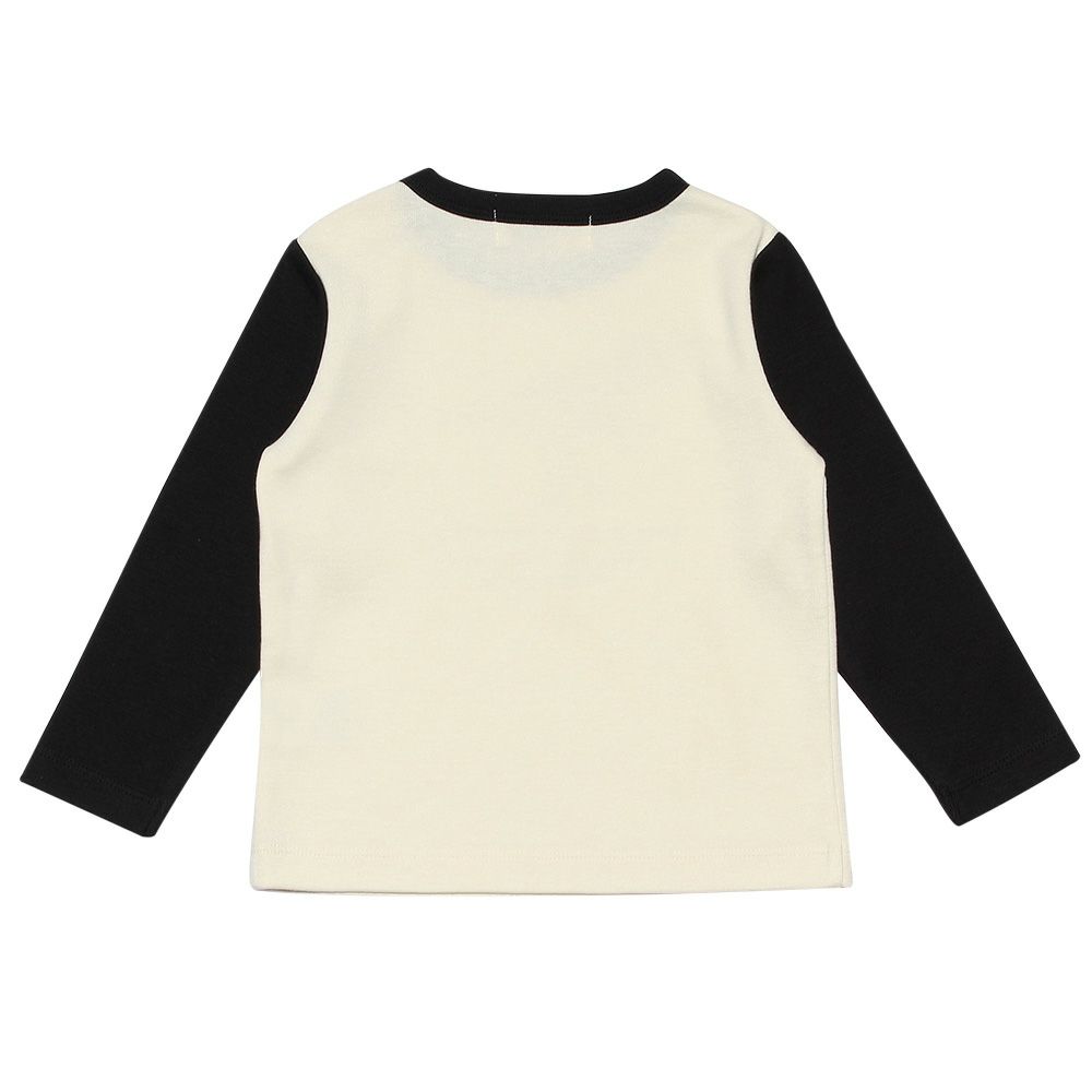 ベビー服 男の子 ベビーサイズ恐竜シリーズプリント迷彩Tシャツ アイボリー(12) 背面