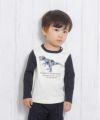 ベビー服 男の子 ベビーサイズ恐竜シリーズプリント迷彩Tシャツ アイボリー(12) モデル画像1