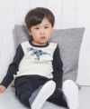 ベビー服 男の子 ベビーサイズ恐竜シリーズプリント迷彩Tシャツ アイボリー(12) モデル画像2