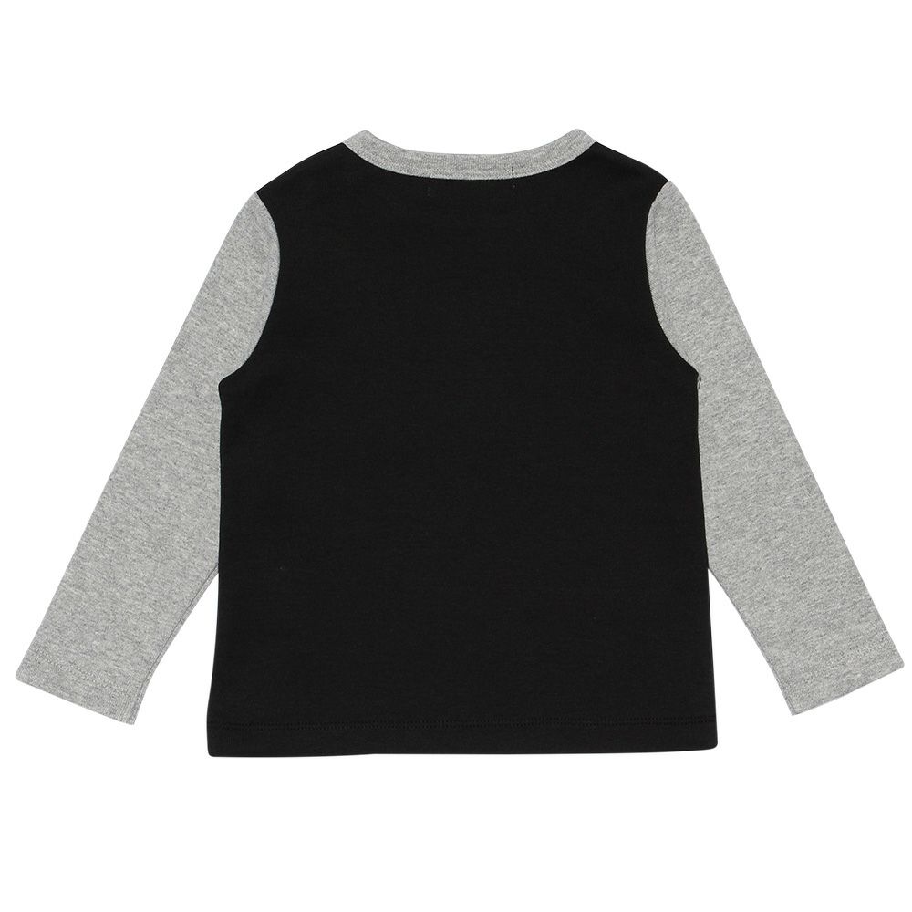 ベビー服 男の子 ベビーサイズ恐竜シリーズプリント迷彩Tシャツ ブラック(00) 背面