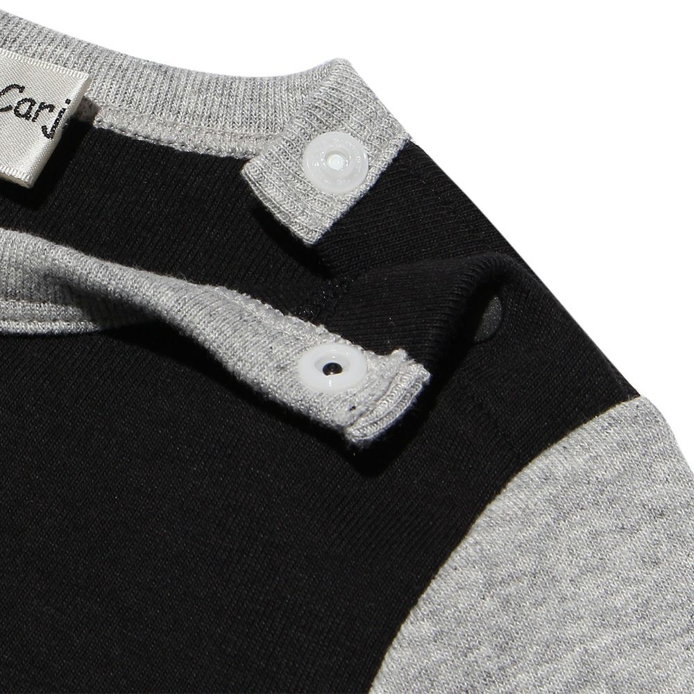 ベビー服 男の子 ベビーサイズ恐竜シリーズプリント迷彩Tシャツ ブラック(00) デザインポイント2