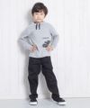 子供服 男の子 ストレッチ素材ウエストゴム10分丈パンツ ブラック(00) モデル画像4