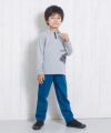 子供服 男の子 ストレッチ素材ウエストゴム10分丈パンツ ブルー(61) モデル画像2