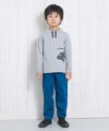 子供服 男の子 ストレッチ素材ウエストゴム10分丈パンツ ブルー(61) モデル画像3