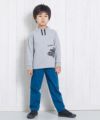 子供服 男の子 ストレッチ素材ウエストゴム10分丈パンツ ブルー(61) モデル画像4