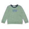 ベビー服 男の子 綿100％サッカーチームプリント裏毛トレーナー グリーン(08) 正面