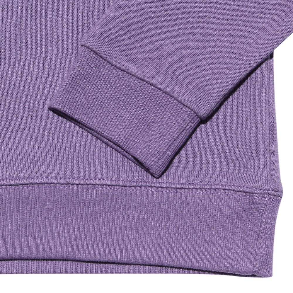 ベビー服 男の子 綿100％サッカーチームプリント裏毛トレーナー パープル(91) デザインポイント2