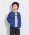 ベビー服 男の子 綿100％ケーブル編み×裏毛ジップアップジャケット ブルー(61) モデル画像3