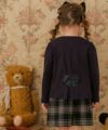 子供服 女の子 日本製チェック柄キュロットパンツ ブラック(00) モデル画像