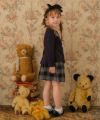 子供服 女の子 日本製チェック柄キュロットパンツ ブラック(00) モデル画像