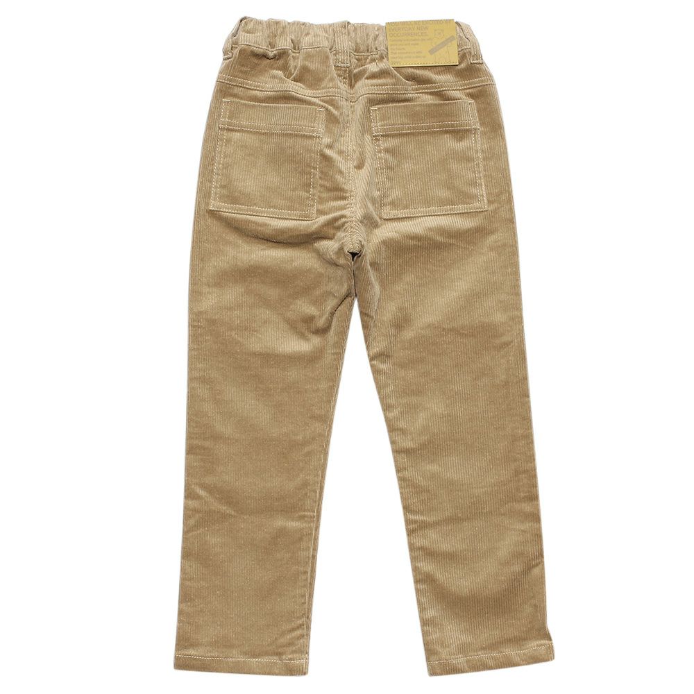ベビー服 男の子 10分丈コーデュロイロングパンツ ベージュ(51) 背面