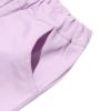 子供服 女の子 ストレッチツイル素材リボンつき７分丈パンツ パープル(91) デザインポイント1